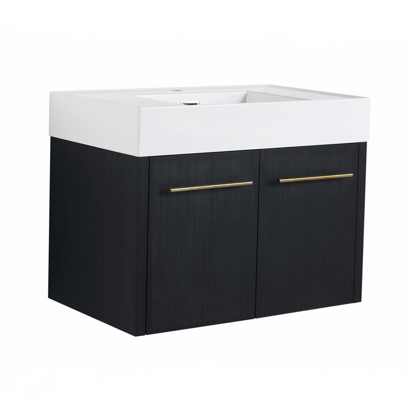 Wall-Mounted Bathroom Vanity With Sink