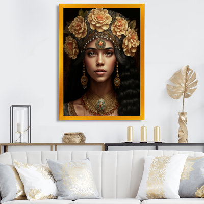 «Young Bohemian Woman with Flower Headband I», reproduction sur toile