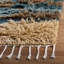 Tapis abstrait en laine / coton noué à la main Inelda - bleu / brun / beige-1903673406