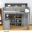 Twin Loft Bed With Shelves And Wardrobe-764216487