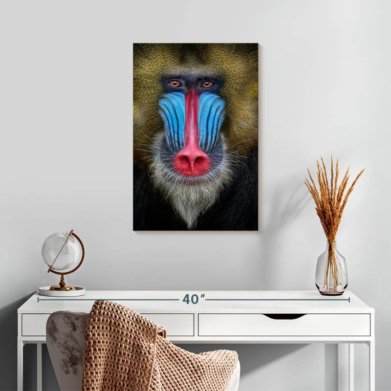 Brampt Mandrill Monkey, 24" H x 16" W