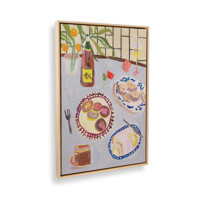 «Bites and Sips I» par Melissa Wang, reproduction d'art, Tanné, H 48 po x l 36 po