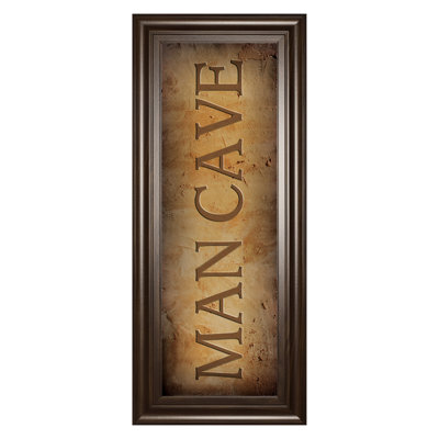 Art mural «Rustic Man Cave» - 18 po x 42 po - cadre brun