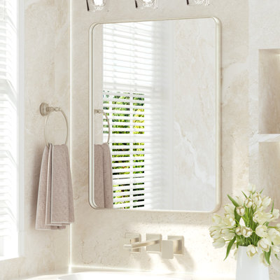 Leaderville Aluminum Framed Shatterproof Rust-Resistant Bathroom Mirror