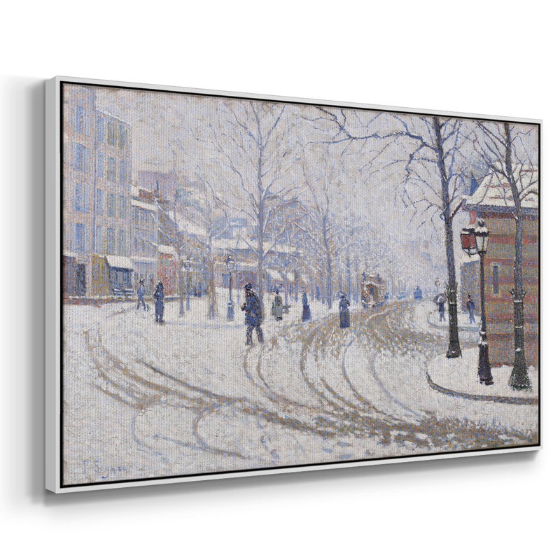 Paysage rétro - DVD, H 25 po x l 37 po, Toile encadrée flottée blanche