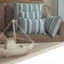 Striped Blue Cushion-133350347-133350348