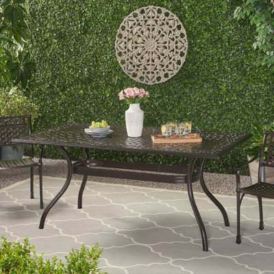 Table de patio rectangulaire