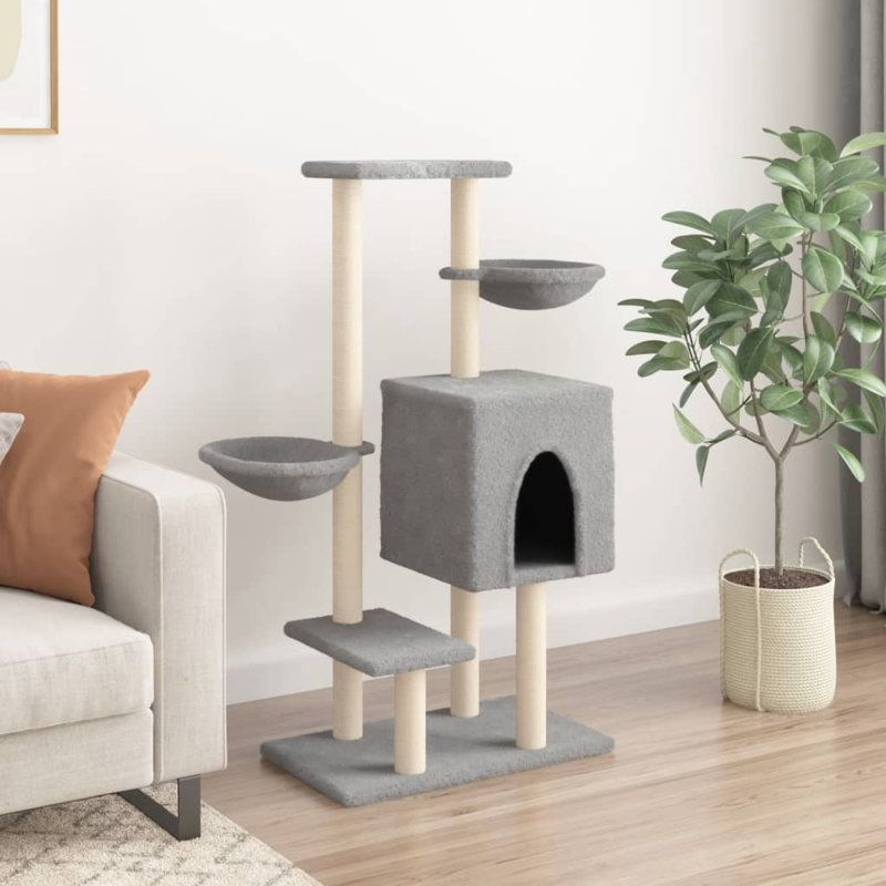 117cm H Cat Tree, Light Grey