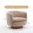 35" Wide Modern Swivel Faux Leather Upholstered Barrel Chair-1961733593
