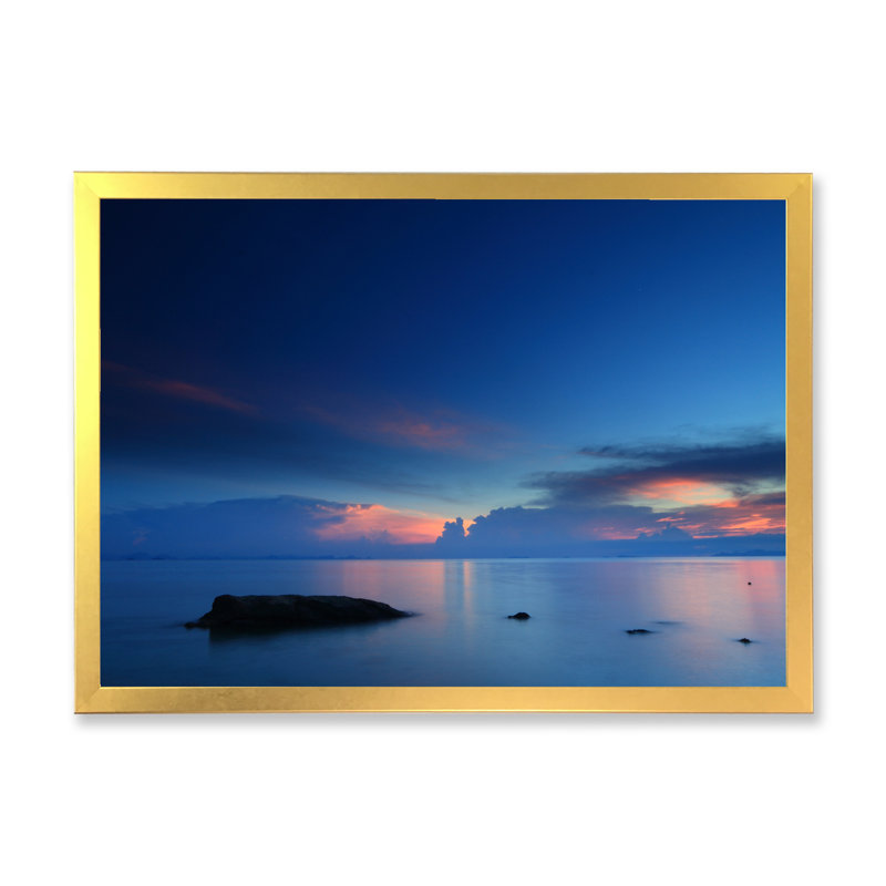 «Beach Sunrise With Dramatic Sky X III», reproduction d'art sur toile nautique et côtière, H 8 po x l 12 po x P 1 po