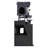Modular Cat Litter Box Enclosure with Integrated Cat Tree, LED Light, Sisal Scratching Board, and Side Storage Cabinet - Black MDF Furniture
