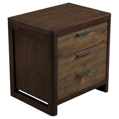 Glimmer Edge Walnut 3 Drawers 26In. W Nightstand
