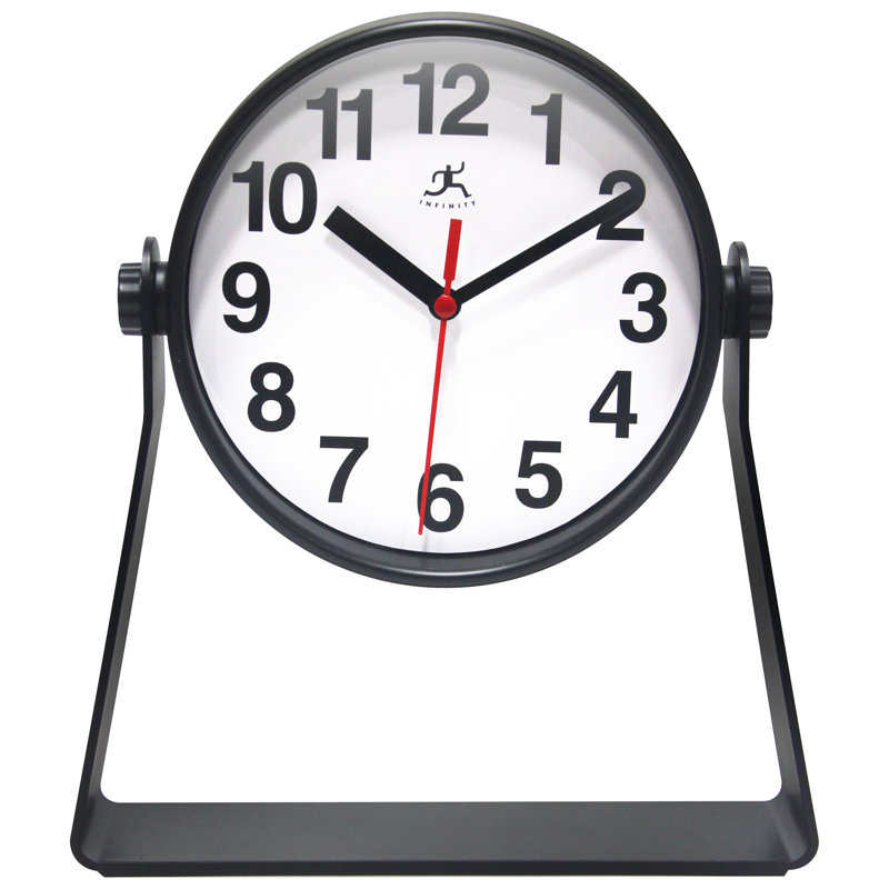 Table Clock Plastic Tabletop Clock 9 Inches