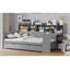 Wooden Daybed With Storage Shelves, Multi-Functional Bed With Trundle Bed And  Study Desk-1333768721