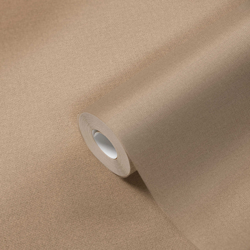 Barkeyville 10.05m x 53cm Textured Matte Wallpaper Roll, Brown