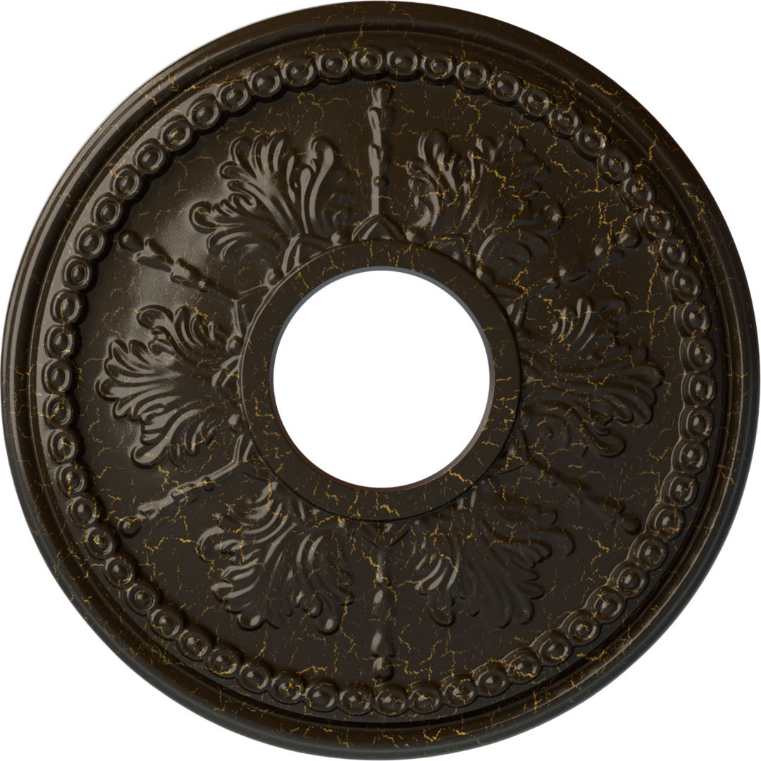 Tirana 13.875'' H x 13.875'' W x 1.25'' D Urethane Ceiling Medallion Ekena Millwork 