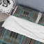 Turquoise grunge rayé - ensemble de housse de couette abstrait - microfibre de polyester-754278002