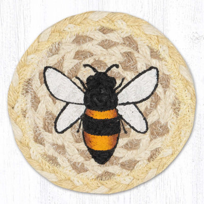  IC-880 Bee Happy Printed Coaster 5"x5"