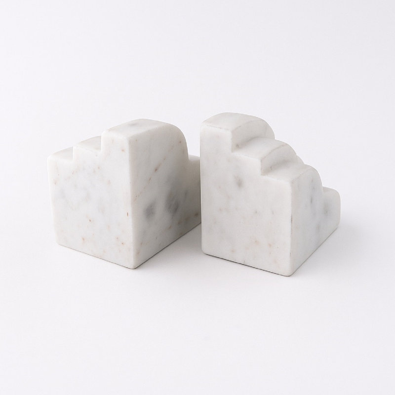 Ceryis Marble White Bookend