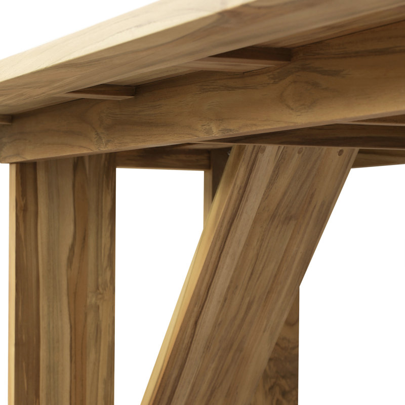 Narelle 107.75'' Natural Teak Rectangular Outdoor Dining Table
