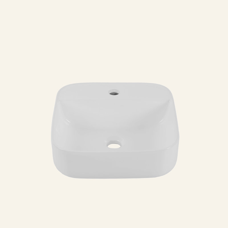 Premium Ceramic Countertop Vessel Sink - Timeless Contemporary-Classic Design, Stain-Resistant High-Gloss Easy-Clean Surface, CUPC Certified & White Label, Fits Small & Large Bathrooms