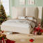 Upholstered Platform Bed Frame with Tall Wingback Headboard, Corduroy Modern Design,No Box Spring Needed, Easy Assembly-1638776384-1638776254