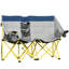 Chaise de camping pliante, chaise de camping pliante portative avec sac de transport et porte-gobelets, bleue et grise-1480867966