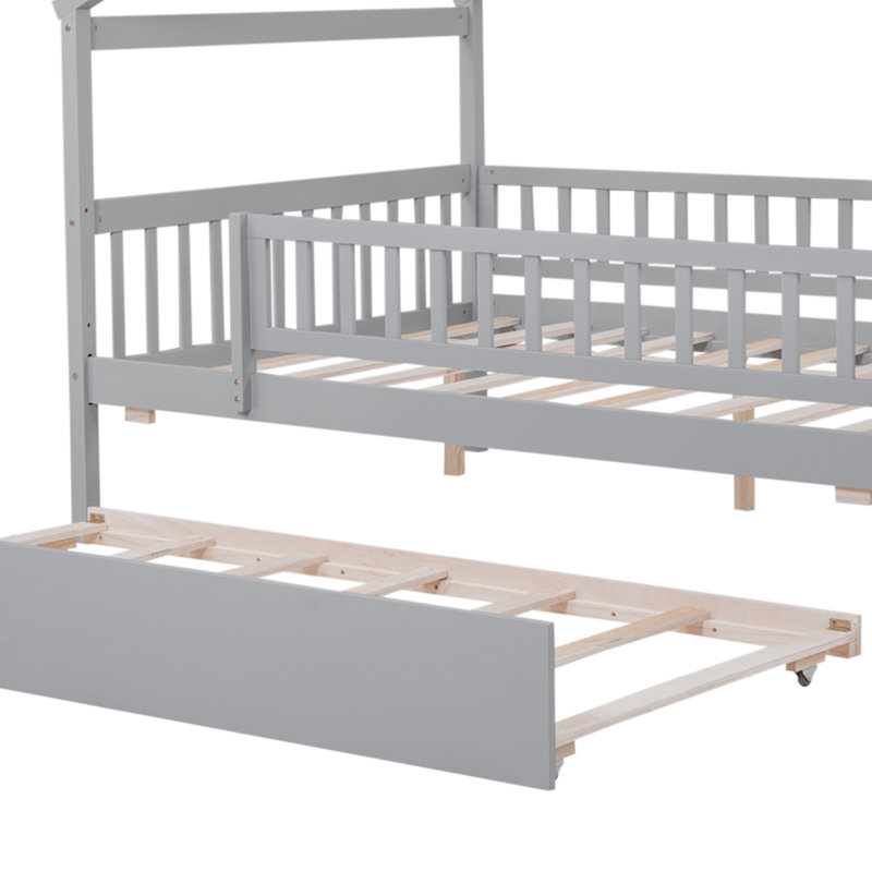 Ventre Kids Full with Trundle, Gray