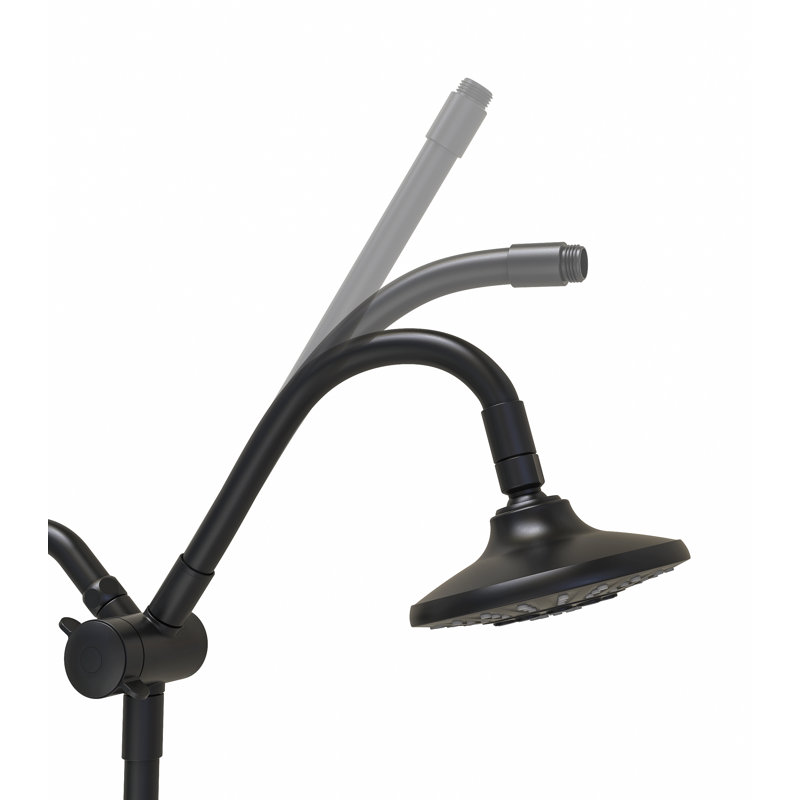Belanger Retrofit Massage/Jet Dual Shower Head, Matte Black