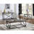 Contemporary Grey And Black Veneer Table For Decor Rectangular With Spacious Top