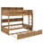 Bunk Bed With Trundle & Built-In Storage Shelves, Space-Saving Wooden Bunk Bed-1286261082-1286261076