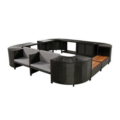 Eutimia 4 - Person Outdoor Seating Group with Cushions