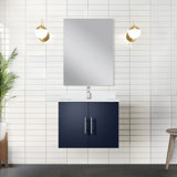 Single Bath Vanity 24 In. W X 22 In. D, Quartz Countertop, 18 In. Mirror And Faucet Set
