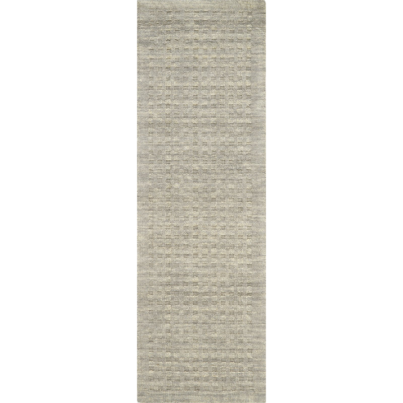 Barthelus Wool Checkered Indoor Rug, Runner 2'3 x 8'
