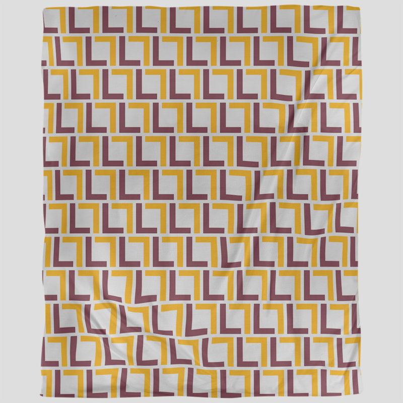Housse de couette simple, Blanc / bourgogne / or, Polyester brossé, Housse de couette pour lit simple