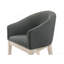 Ensemble de 2 fauteuils demi-tonneau l 23 po en tissu gris