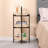 3-Tier Handwoven Side Table with Storage Basket – Versatile Organizer for Every Room-1910639284