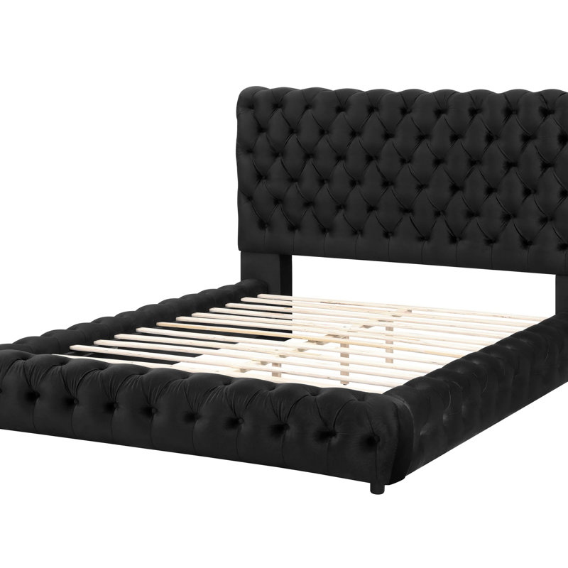 Mobilier de chambre à coucher 1Pc, Noir, Grand lit