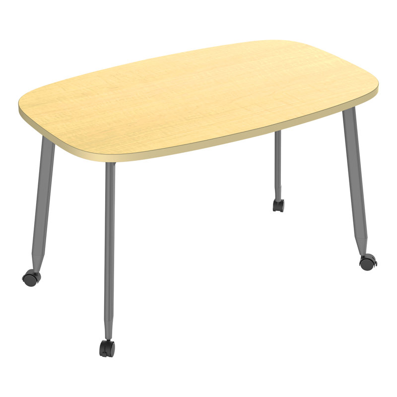 Table rectangulaire mobile et mobile - Espace de travail créatif polyvalent, Tanné