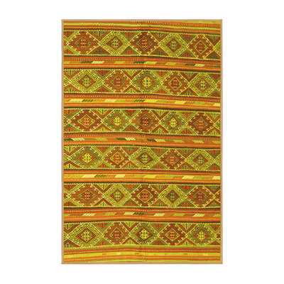 Tapis contemporains jaunes lavables à la machine 806