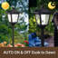 Lampadaire solaire 40 po pour l'extérieur, imperméable à l'eau