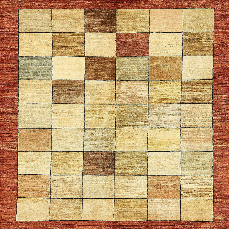 Abstract Indoor Rug, Square 5'