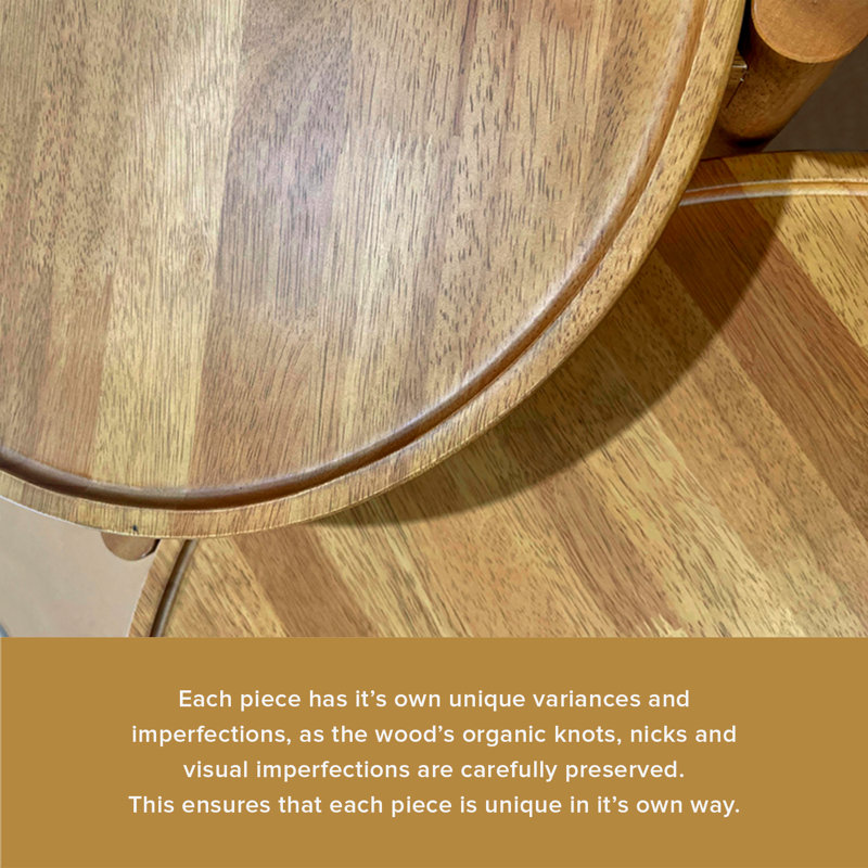 2 - Piece Solid Wood Living Room Table Set