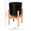 Lisbon Indoor Plant Pot with Wooden Stand-624835138-624835136