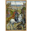 Illustration d'un chevalier médiéval illuminé, œuvre d'art historique, impression sur toile encadrée-251971350-251971349