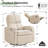 Reiby 36" Teddy Boucle Swivel Rocker Glider Recliner with Wider Armrest and Double Pocket, 360" Swivel Nursery Glider Recliner-101110535