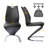 Upholstered Kitchen Dining Chair, Cantilever Side Chairs (Black)-14415869