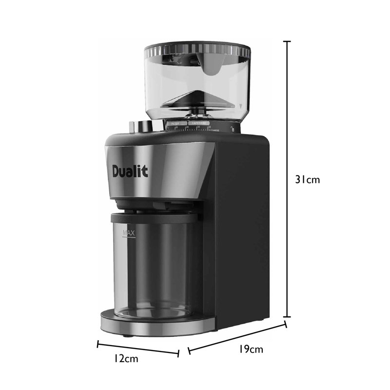 Dualit Stainless Steel Electric Conical Burr Coffee Grinder