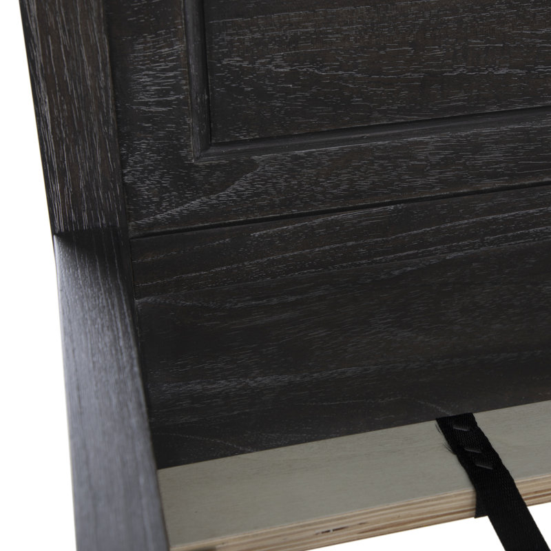 Alexandra Bed - Dark, King, Cerused Forest Black/Stained Gold