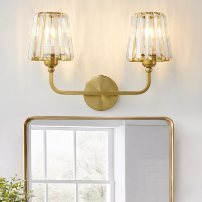 Bathroom Vanity Light Fixtures, Modern 2-Light Vanity Light Bathroom Lights Over Mirror